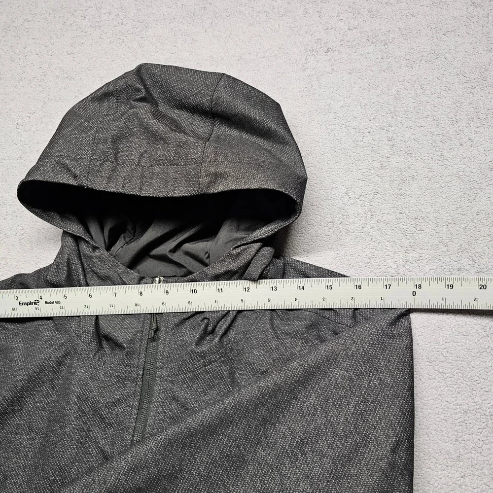 The North Face Dryvent Rain Jacket Mens Medium Black Hooded Waterproof Full Zip
